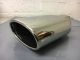 NEW 304OV3S INLET 63.5 ID  130 X 74 MM OVAL TAIL PIPES STRAIGHT SLASH CUT WITH BAFFLED