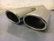 NEW 304TW9 TWIN TAIL INLET 63.5 ID 2 X 60X80 MM OVAL TAIL PIPES SLASH CUT WITH BAFFLED